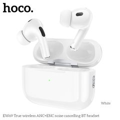 Tai nghe bluetooth HOCO EW69 True Wireless V5.4 30mAh/300mAh giảm tiếng ồn ANC+ENC kiểu dáng AIRPODS chính hãng [BH: 1 NĂM]