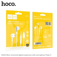 Tai nghe có dây type-c HOCO M123 chui Type C có Mic chính hãng [BH 1 năm]