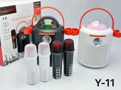 Loa xách tay Bluetooth Karaoke Y11 MINI kèm 2 micro có đèn led [BH 6 THÁNG]