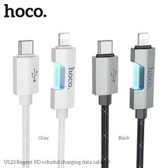 Cáp sạc nhanh 27w Hoco U123 c-l cổng Type C ra iPhone Lightning truyền dữ liệu có đèn báo chính hãng  [BH 1 NĂM]