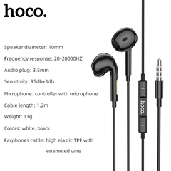 Tai nghe có dây 3.5 HOCO ME6 dài 1m2 có Mic chính hãng [BH 1 năm]