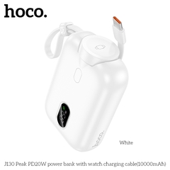 Pin sạc dự phòng Hoco J130 nhỏ gọn dung lượng 10.000mAh kèm cáp Type C, Có đèn LED chính hãng [BH: 1 NĂM]
