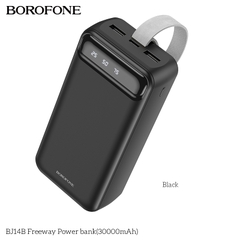Pin sạc dự phòng Borofone BJ14B 30.000mAh có màn hình LED hiển thị % pin, kiêm đèn pin siêu sáng chính hãng [BH: 1 NĂM]