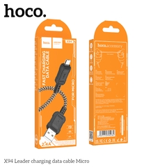Cáp sạc truyền dữ liệu Hoco X94 cổng USB ra Micro 2.4A dài 1M chính hãng [BH 1 NĂM]