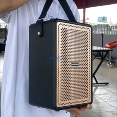 Loa Bluetooth Karaoke Booms Bass M4203+ 100W Kèm 2 Micro Hát Không Dây [BH 6 THÁNG]
