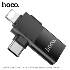 Jack chuyển đổi HOCO UA17 OTG đa năng Type-C vs Lightning ra Usb chính hãng [BH 1 năm]