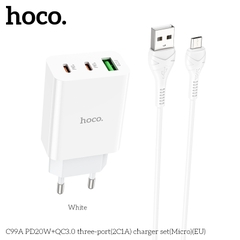 Bộ sạc Hoco C99a micro 1U2C 20W chính hãng [BH 1 năm]