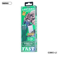 Cáp ngắn sạc nhanh 30W REMAX C28 (c-l) Type C ra iPhone Lightning dài 0.3M chính hãng [BH: 1 NĂM]