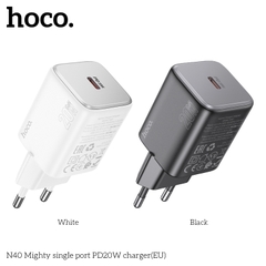 Cóc sạc nhanh 20w Hoco N40 PD 1 cổng type c chính hãng [BH 1 Năm] / pktn sale