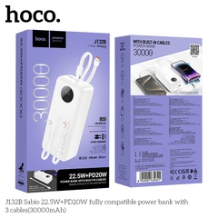 Pin sạc nhanh 22.5w HOCO J132B 30.000mAh dự phòng kèm 3 cáp liền pin có led chính hãng [BH 1 Năm]