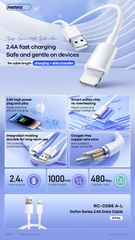 Cáp sạc nhanh 2.4A REMAX RC-C066 usb ra iphone lightning chính hãng [BH 1 năm]