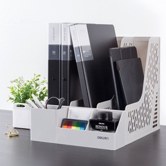 Khay hộp nhựa 3 ngăn VN-5680 đựng giấy tờ, sổ sách, bút viết, mỹ phẩm, vật dụng tiện ích văn phòng, tài liệu hồ sơ đa năng