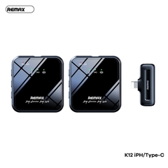 Micro thu âm không dây bộ 2 cái live stream Remax K12 Type C 200mAh DSP+ANC chính hãng [BH 1 năm]
