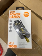 Pin sạc dự phòng sạc nhanh 120W SYC 144 trong suốt, 20.000mAh, kèm 3 cáp 1 cổng usb liền thân, có màn hình hiển thị % pin kèm dây treo  [BH: 1 năm]
