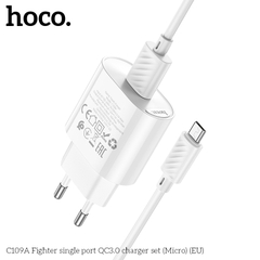 Bộ sạc nhanh 18w HOCO C109A (cáp usb ra micro samsung) QC3.0 chính hãng [BH 1 năm]