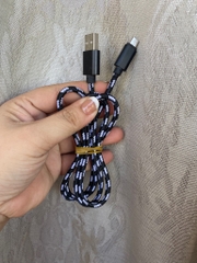 Cáp sạc dây dù Samsung Micro (usb ra micro) chống gãy đứt dài 1m (không hộp) [BH: 1 tháng]