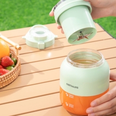 Máy xay sinh tố cầm tay OSTMARS 2in1 kiêm bình đựng nước có ống hút [BH: 1 Tuần]