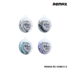 Cáp sạc nhanh 65w REMAX RC-C098 (C-C) 2 đầu Type-C ra TypeC chính hãng [BH 1 năm]