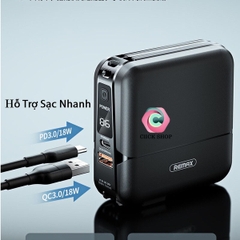 Pin sạc nhanh 22.5w Remax RPP-20 15.000mAh dự phòng kèm cáp liền pin ghim sạc ổ điện chính hãng [BH 1 năm]