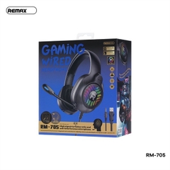 Tai nghe có dây 3.5 headphone REMAX RM-705 game thủ led chụp tai dây dài 2m chính hãng [BH 1 năm]