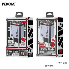Cóc sạc nhanh 35W Wekome WP-U23 CN 2 cổng (1 cổng USB QC3.0 + 1 cổng Type C PD35W) chính hãng [BH: 1 NĂM]