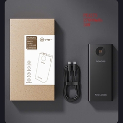 Pin sạc dự phòng ROMOSS PEA27 27000mAh sạc nhanh 30w kèm đèn led hiển thị phần trăm pin siêu đẹp