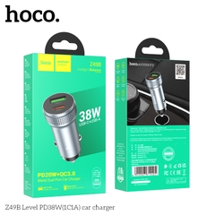 Cóc sạc nhanh 38W xe hơi HOCO Z49B (1 cổng Usb QC3.0 và 1 cổng Type C PD20W) chính hãng [BH 1 năm]