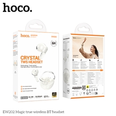 Tai nghe bluetooth HOCO EW202 True wireless V5.4 35mAh/350mAh kiểu dáng AIRPODS chính hãng [BH 1 năm]