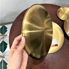 Mâm vàng đựng đồ hoàng tộc cao cấp size 30cm [BH: NONE]