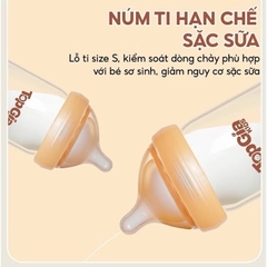 Bình sữa 180ml thuỷ tinh cao cấp Top Gia [BH: None]