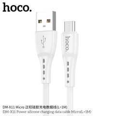 Cáp sạc nhanh 3A Hoco DM-X11 Micro (USB ra Samsung Micro) 1M dây dù chính hãng [BH 1 năm]