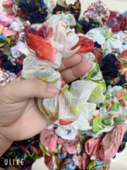Combo 2 buộc tóc Voan loại tốt có vắt sổ từng cái, thun thái bên trong siêu chắc chắn [BH: None] / pktn sale