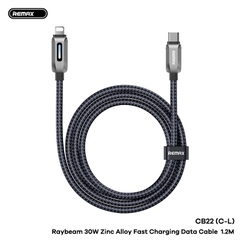 Cáp sạc nhanh 33w REMAX CB22 C-L cáp TypeC ra Iphone chất liệu hợp kim dài 1m2 có đèn led siêu đẹp