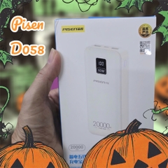 Pin sạc nhanh 10w Pisen D-058 dung lượng 20.000mAh, có màn hình led hiển thị % pin chính hãng [BH: 1 NĂM]