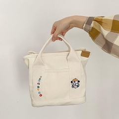 Túi vải xách tay, túi đựng đồ bỉm sữa đa năng Go To School cho Mẹ và Bé