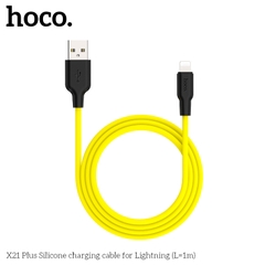 CÁP SẠC NHANH 3.0A HOCO X21 PLUS USB RA IPHONE DÂY SILICON CHỐNG CHÁY DÀI 1M CHÍNH HÃNG [BH: 1 NĂM]