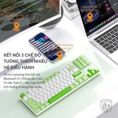 BÀN PHÍM CƠ KHÔNG DÂY BLUETOOTH DEIOG GK87 3 CHẾ ĐỘ CHÍNH HÃNG (BLUE SWITCH/RED SWITCH) [BH 1 NĂM]