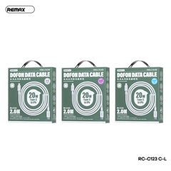 Cáp sạc nhanh 20w (2 mét) REMAX RC-C123 (c-l 2m) type c ra iphone lightning chính hãng [BH: 1 NĂM]