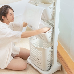Kệ 4 tầng spa VN5567.3 có bánh xe, kệ nhựa đựng quần áo, đồ gia dụng, tả bỉm, đồ chơi 3 rổ tiện lợi