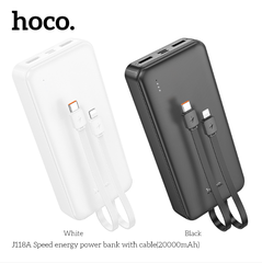 Pin sạc dự phòng Hoco J118A 20.000mAh kèm cáp liền pin chính hãng [BH 1 NĂM]