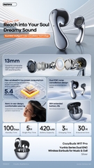 Tai Nghe Bluetooth Remax Cozybuds W17 PRO True Wireless V5.4  ENC kiểu dáng airpods có dock sạc chính hãng [BH 1 năm]