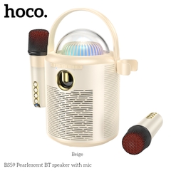 Loa Karaoke HOCO BS59 Kèm 2 Micro Không Dây Bluetooth Pearlescent Chính Hãng [BH: 1 NĂM]