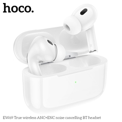 Tai nghe bluetooth HOCO EW69 True Wireless V5.4 30mAh/300mAh giảm tiếng ồn ANC+ENC kiểu dáng AIRPODS chính hãng [BH: 1 NĂM]