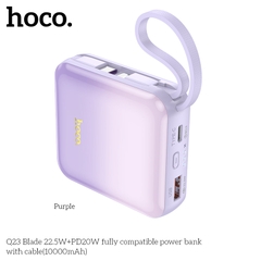 Pin sạc nhanh 22.5w Hoco Q23 10.000mAh kèm cáp liền pin dự phòng chính hãng [BH 1 Năm]