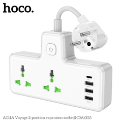 Ổ cắm điện đa năng HOCO AC11A PD17W 3 cổng USB + 1 cổng Type C cáp dài 8,5cm chính hãng [BH 1 NĂM]
