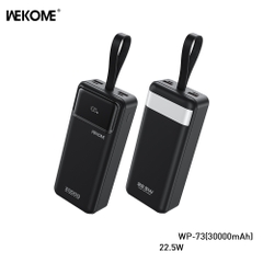 Pin sạc nhanh 22.5w Wekome WP-73 30.000mAh dự phòng QC3.0+PD 22.5W chính hãng [BH 1 Năm]