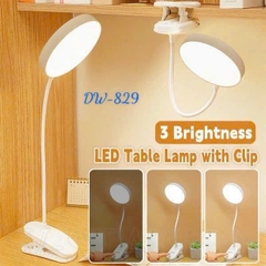 Đèn học kẹp bàn tích điện DENGWU DW-829 3 chế độ sáng [BH: 1 TUẦN] 1l9c12