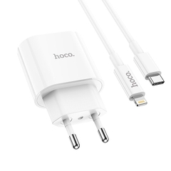 Bộ sạc nhanh 20W Hoco C94A (c-l) PD kèm cáp Type C ra iPhone Lightning, cóc 1 cổng type-c chính hãng [BH 1 năm]