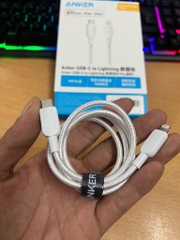 Cáp sạc nhanh Anker A81A5 (C-L 0.9m) dây dù type c ra iphone lightning chính hãng [BH 1 năm]