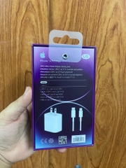Bộ sạc nhanh 25W iPhone 14 Promax Hộp tím (cóc 1 cổng Type C + Cáp Type C ra Lightning (c-l)) [BH: 6 Tháng]